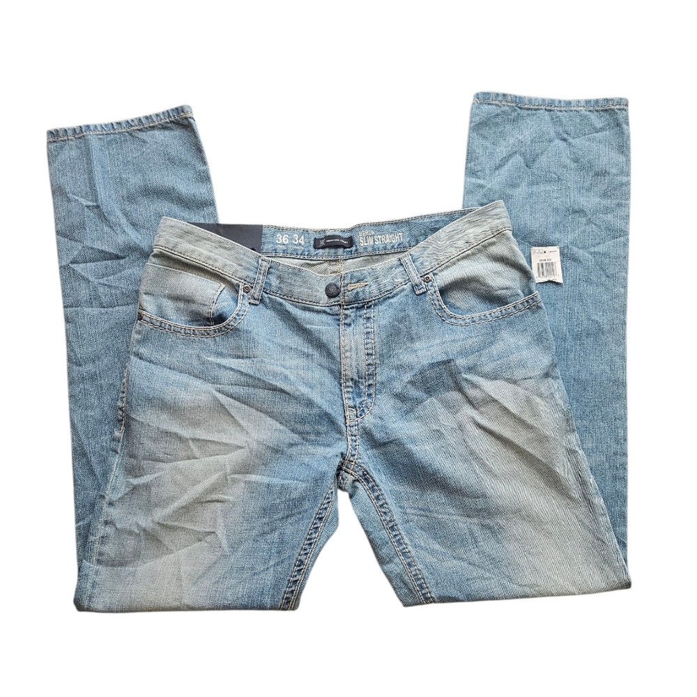 INC International Concepts Sky Blue Straight Leg Jeans